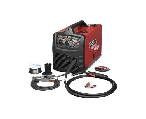 What are the features of the wire drive system in the welder?